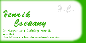 henrik csepany business card